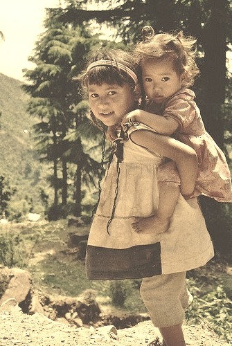 by Monica Forss on Flickr.Children of the Himalayas, young girls from Dharamsala, India.