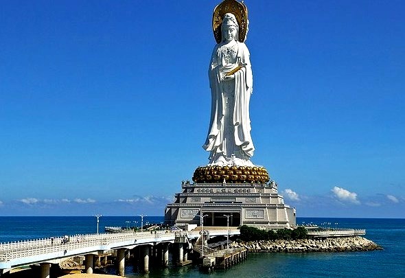 by django.malone on Flickr.Statue of Guan Yin at the Nanshan Culture Tourism Zone in Hainan Island, China.