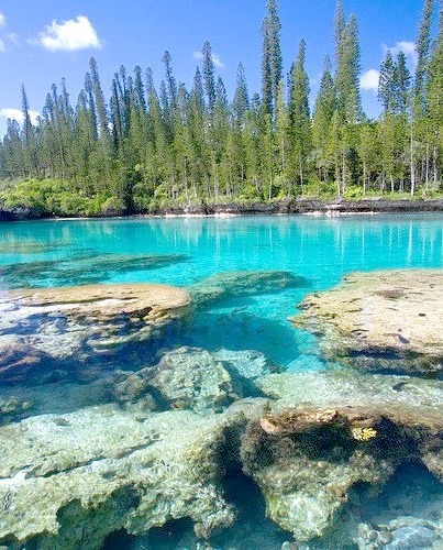 Coral rocks and crystal water, Isle of pine, New Caledonia
