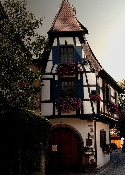 Beautiful houses of Kaysersberg, Alsace, France