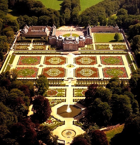 Aerial view of Het Loo Palace, near Apeldoorn, Netherlands